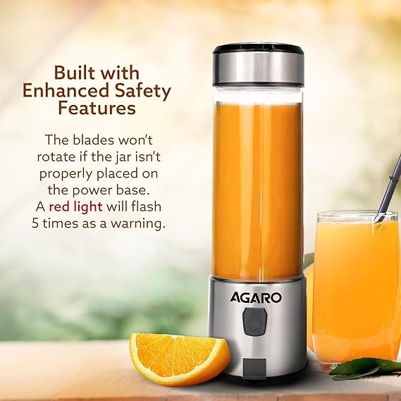 Portable USB Rechargeable Mini Juicer Blender,Electric Juicer Bottle For Smoothies and Juices, Mixer Juicer that Crushes Ice,
